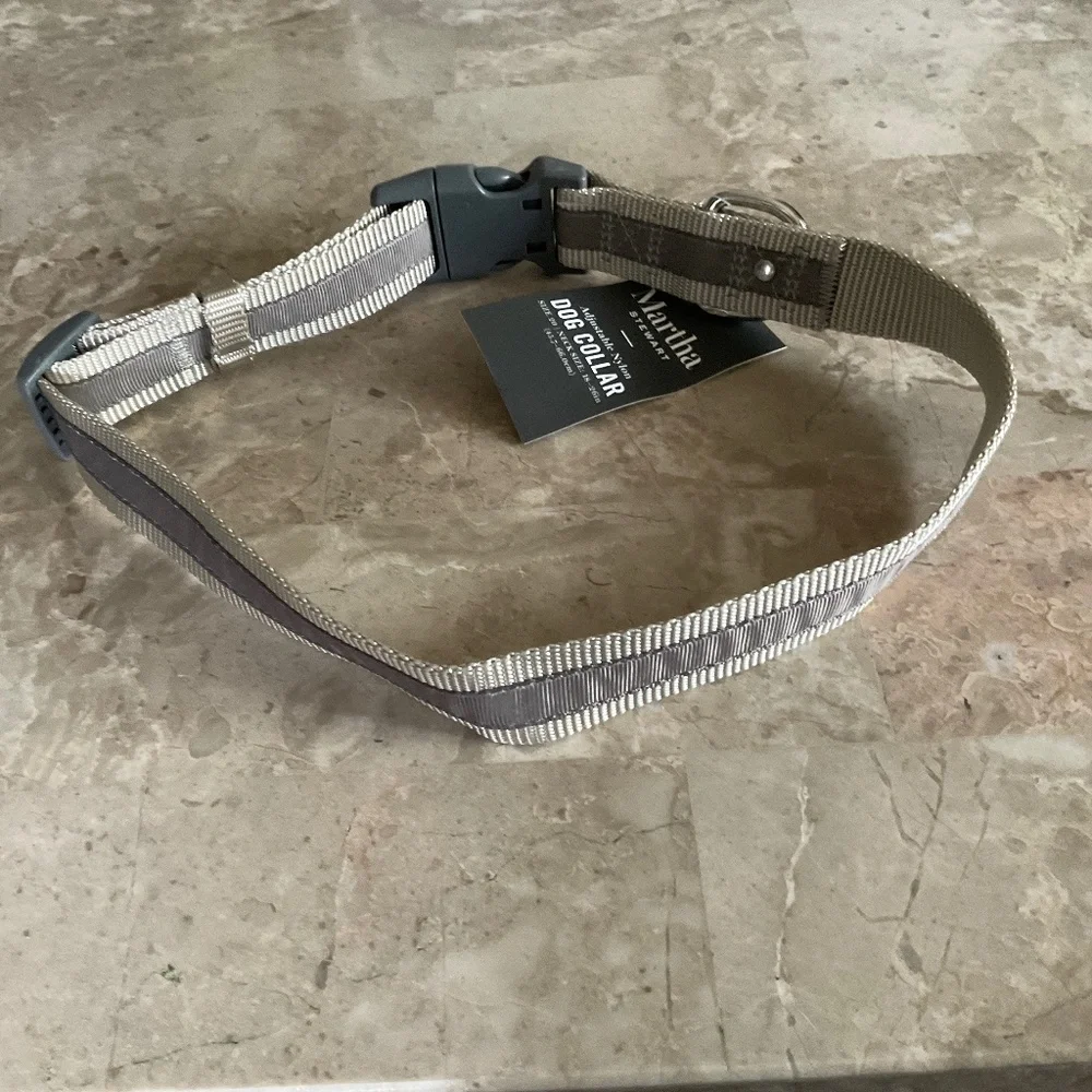 MARTHA STEWART Fashionable Tweed Dog Collar Size 20 Neck 18”-26”